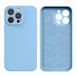Silikonikotelo iPhone 14 Plus silikonisuojus vaaleansininen
