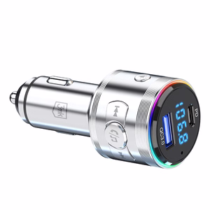 3mk Hyper -auton FM-lähetin latauksella, 48 W, QC/PD/PPS, USB 1C1A, hopea