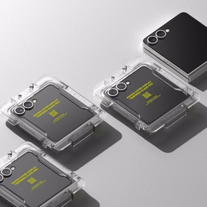 Ringke Cover Display Easy Slide Karkaistu lasi 2 kpl Samsung Galaxy Z Flip 7:lle - Läpinäkyvä
