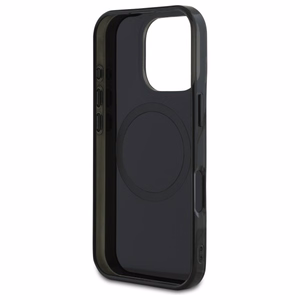 Mercedes MB Double Layer Crossed Lines MagSafe Suojakuori iPhone 16 Pro:lle - Musta