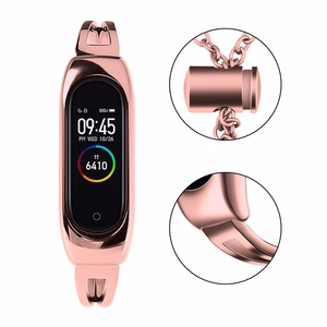 Metallinen rannekoru Xiaomi Mi Band 3 / 4 / 5 / 6 rannehihna - vaaleanpunainen