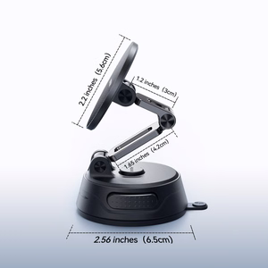 Joyroom JR-ZS51 magneettinen autopidike imukupilla tuulilasiin tai kojelautaan - musta