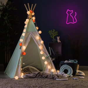 Neon LED-valo CAT vaaleanpunainen Bat + USB FLNE04 Forever Light