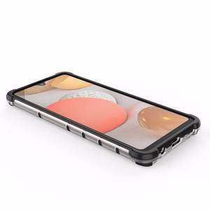 Honeycomb Case armor cover with TPU Bumper for Samsung Galaxy A42 5G black