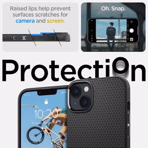 Spigen Liquid Air iPhone 14 kotelo - Matta musta