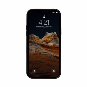 Crong Essential Cover suojakuori laitteelle iPhone 12 Pro Max, keinonahkainen, musta