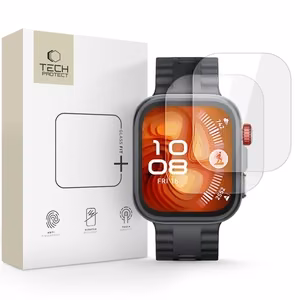 Tech-Protect Glass Fit+ 2-pack karkaistu lasi Huawei Watch Fit 4 Pro:lle - läpinäkyvä