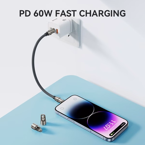 BWOO hihnakaapeli USB-C - USB-C 0.3m 60W hihnalla