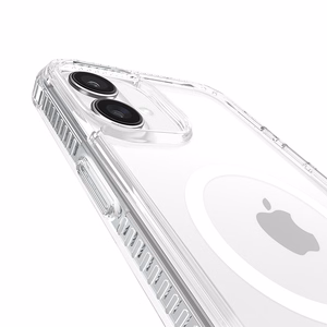 Case-Mate Tough D3O läpinäkyvä suojakuori MagSafe-tuella iPhone 16 Plus -puhelimelle