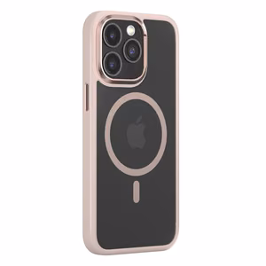 Comma Joy Elegant Mag -kuori iPhone 15 Plus vaaleanpunainen