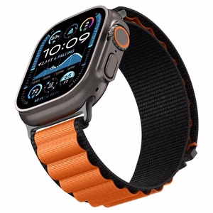 Spigen WBF1 Strap for Apple Watch 44 / 45 / 46 / 49 mm - Black and Orange