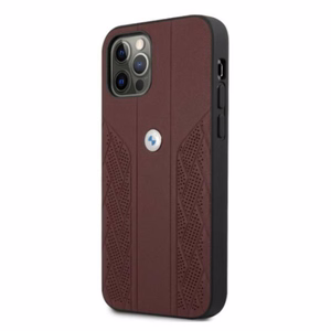 BMW Nahka Curve rei'itetty kotelo iPhone 12 Pro Maxille - punainen
