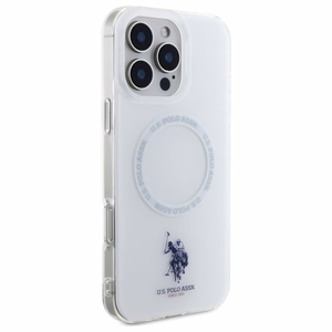 US Polo IML Ring MagSafe kotelo iPhone 16 Pro - valkoinen