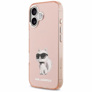 Karl Lagerfeld IML Aquarelle Choupette & Logo MagSafe -suojakuori iPhone 17 - pinkki