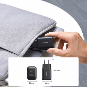 Joyroom JR-TCF13 verkkolaturi USB-C / USB-A 25W SFC / PPS / PD - musta