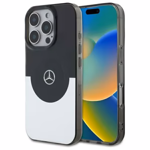 Mercedes Double Layer BiColor MagSafe Suojakuori iPhone 16 Pro Max:lle - hopeinen