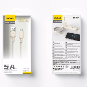 Dudao L7SM USB-A - micro USB kaapeli 5A 1m - beige