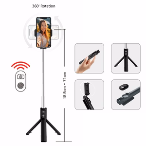 Blavec Selfie Stick Coco P-02 tripod + remote control 0,7 metres (SSCP02-TRB07) black