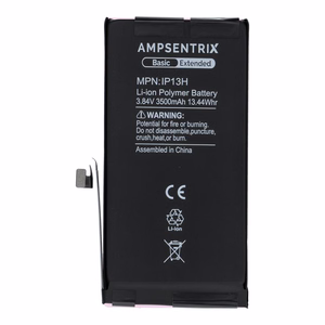 AmpSentrix Basic akku iPhone 13:lle (suurikapasiteettinen 3500 mAh)