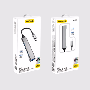 Dudao HUB 4in1 USB-C - 4x USB-A (3 x USB2.0 / USB3.0) 6.3cm black (A16T)