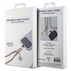 GUESS käsihihna GUOUCHSAMC4P (Saffiano Chain Strap 4G Charm) vaaleanpunainen