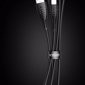 VEGER kaapeli USB A - Type C 2,4A V104 1,2 m musta