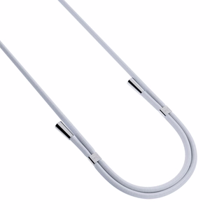 3mk EasyClip puhelimen kaulahihna, harmaa (hopeanväriset osat)