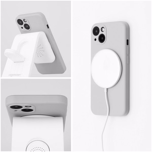 Suojakuori Samsung A57:lle Silicone Mag Cover MagSafe-yhteensopiva titaaninharmaa