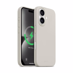 Crong Color Cover Magnetic -suojakuori MagSafe-tuella iPhone 16:lle, kivenbeige