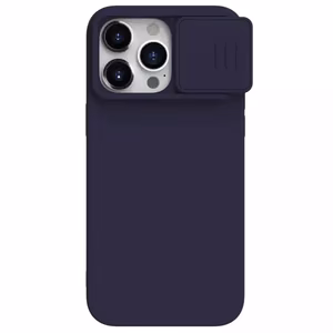 Nillkin CamShield Silky Silikoninen Suojakuori iPhone 15 Pro Max:lle tummanvioletti