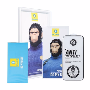 5D Mr. Monkey Glass - Samsung Galaxy S24 Plus:lle musta (Anti-Static Strong HD)