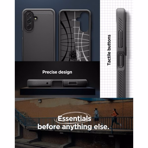 Spigen Rugged Armor -suojakuori mallille Samsung Galaxy A27 5G – mattamusta