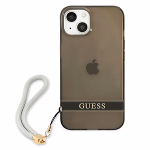 Guess GUHCP13SHTSGSK iPhone 13 mini 5.4" musta/musta kovakotelo Läpikuultava Stap