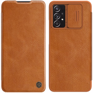 Nillkin Qin leather holster case for Samsung Galaxy A73 brown