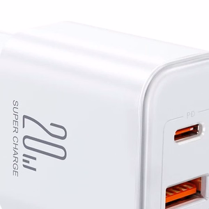 Charger Joyroom "JR-TCF05" White 20W (1xPD 1xQC3.0) + "Type-C / Lightning" 100cm cable