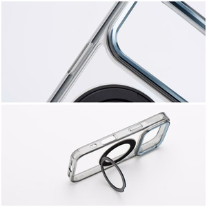 Frame Circle Stand-suojakuori mallille iPhone 13 Pro, MagSafe-yhteensopiva – musta