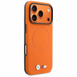 BMW M FW Metal Logo MagSafe Suojakuori iPhone 17 Prolle - oranssi
