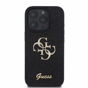 Guess Fixed Glitter Big 4G kotelo iPhone 16 Pro Max - musta