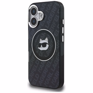 Karl Lagerfeld IML Choupette Head Logo MagSafe Case for iPhone 16 - Black