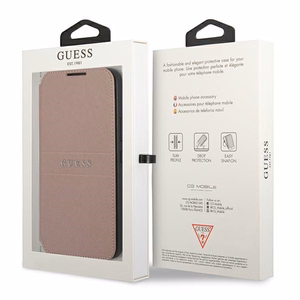 Guess GUBKS22MPSASBPI S22+ S906 vaaleanpunainen/vaaleanpunainen kirja Saffiano raidat raidat