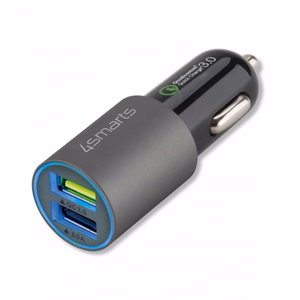 Autolaturi Rapid 30W Quick Chargella, matta harmaa