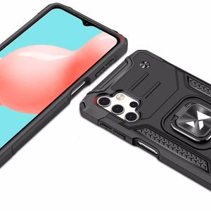Wozinsky Ring Armor Tough Hybrid Case Cover + magneettinen kiinnike Samsung Galaxy A13 5G musta
