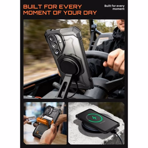 Supcase UB Grip Mag MagSafe Suojakuori Samsung Galaxy S26:lle - Musta