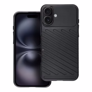 Thunder Suojakuori iPhone 16 PLUS:lle musta