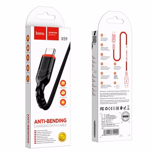 Hoco USB-A - USB-C -kaapeli QC 3A 1 m X59 musta
