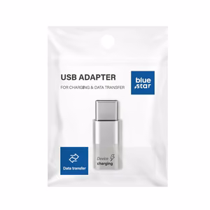 Adapteri Micro USB - Type C Blue Star - valkoinen