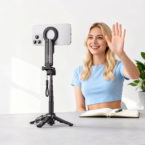Hoco K27 Pro Live-Teline Magneettikiinnityksellä ja Langattomalla Kauko-ohjauksella Musta