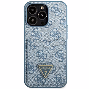 Guess 4G Triangle Logo Cardslot Suojakuori iPhone 13 Pro / 13:lle - sininen