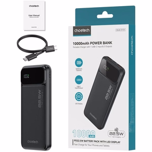 External battery Power Bank Choetech B728 22.5W 10000mAh black