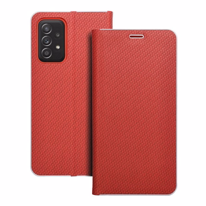 Läppäsuojakuori Samsung A52 5G / A52 LTE ( 4G ) / A52s 5G:lle Luna Book Carbon punainen